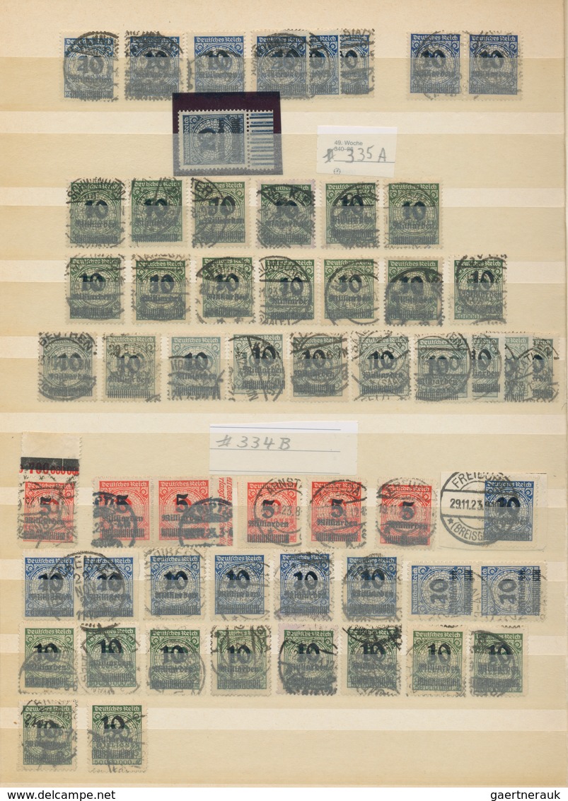 Deutsches Reich - Inflation: 1919/1923, Sauber Gestempelter Spezial-Mehrfach-Sammlungsbestand In Dre - Colecciones