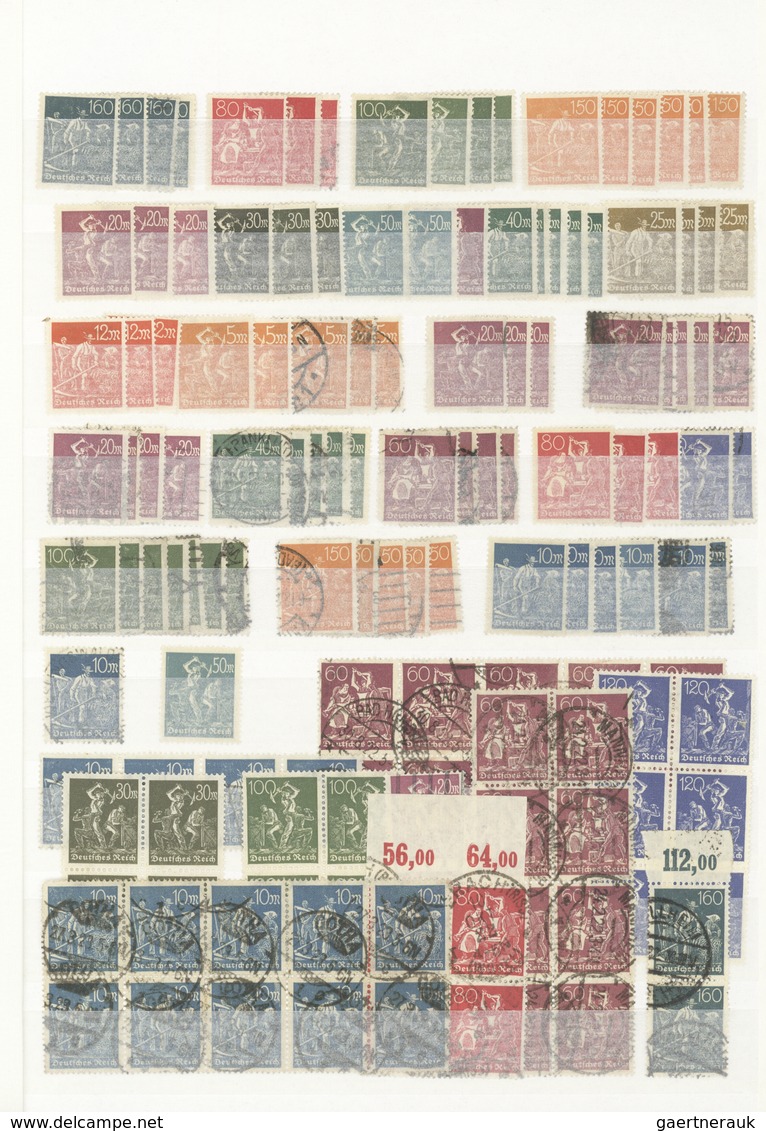 Deutsches Reich - Inflation: 1919/1923, Sauber Sortierter Bestand Auf Steckseiten Mit Guter Vielfalt - Collections