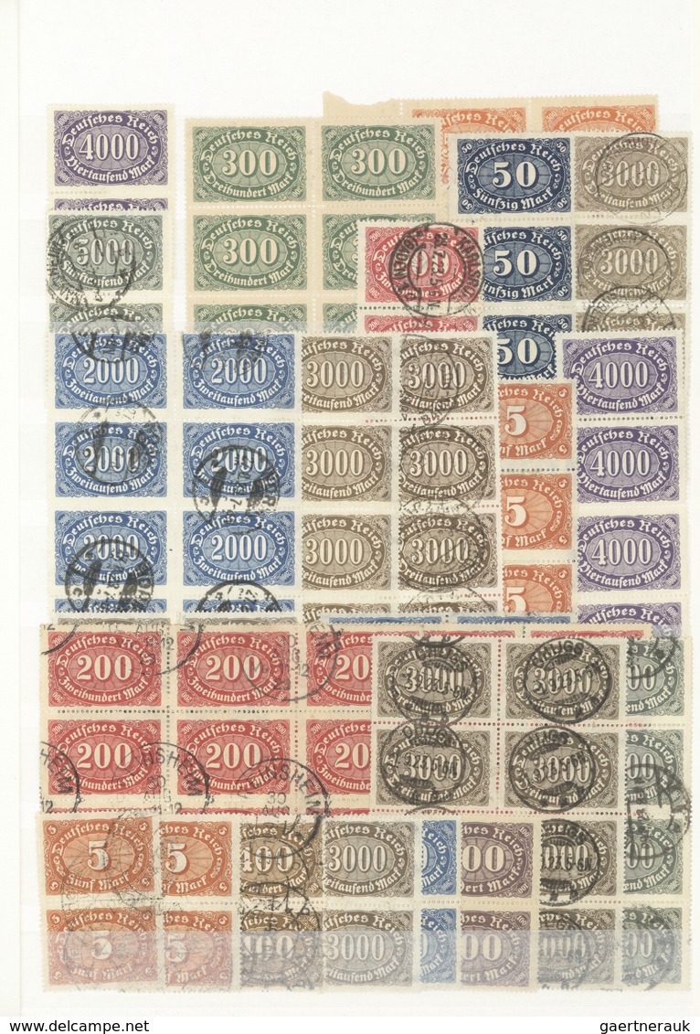 Deutsches Reich - Inflation: 1919/1923, Sauber Sortierter Bestand Auf Steckseiten Mit Guter Vielfalt - Sammlungen