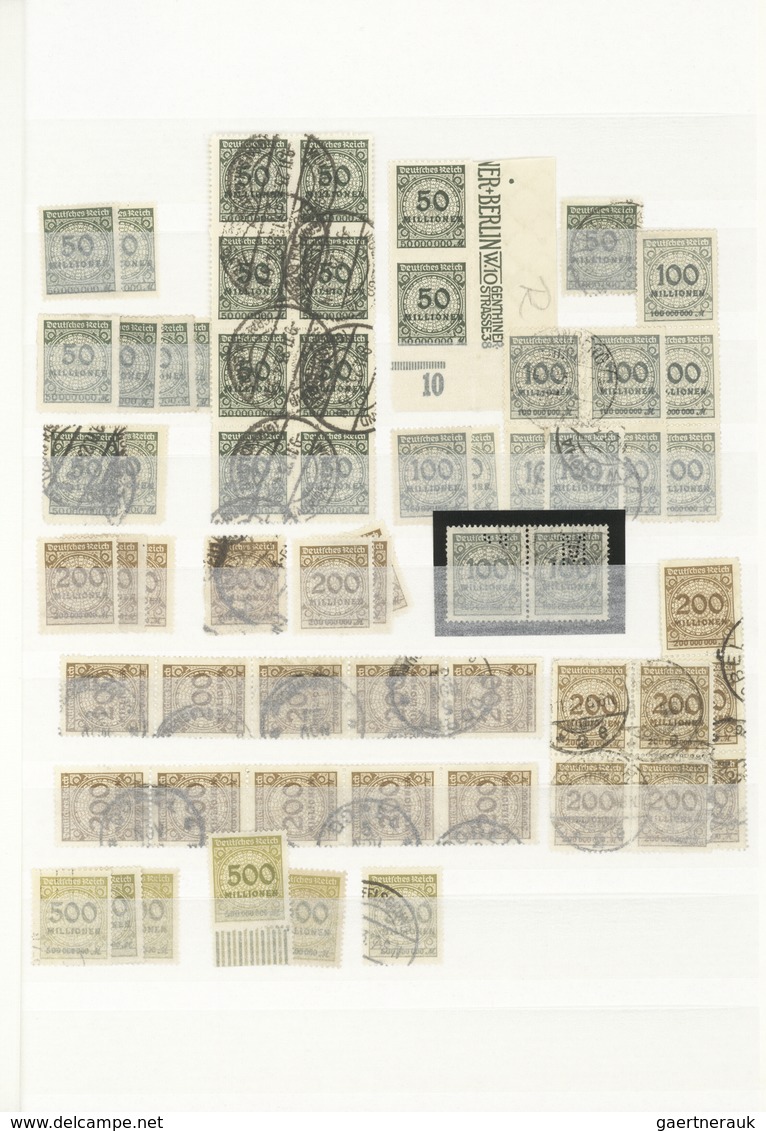 Deutsches Reich - Inflation: 1919/1923, Sauber Sortierter Bestand Auf Steckseiten Mit Guter Vielfalt - Sammlungen