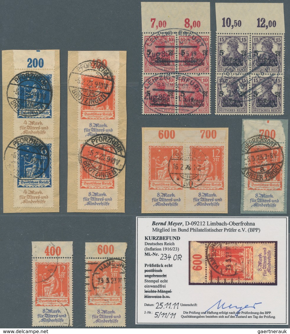 Deutsches Reich - Inflation: 1919/23, Tolle Gestempelte Sammlung Inflation Einschließlich Dienstmark - Collections