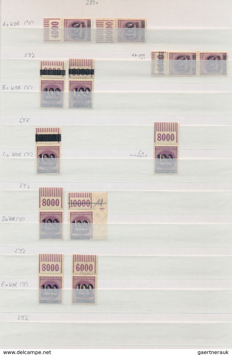 Deutsches Reich - Inflation: 1921/1923, Bestand In Drei Steckbüchern Mit Schwerpunkt Bei Den Ca. 230 - Sammlungen