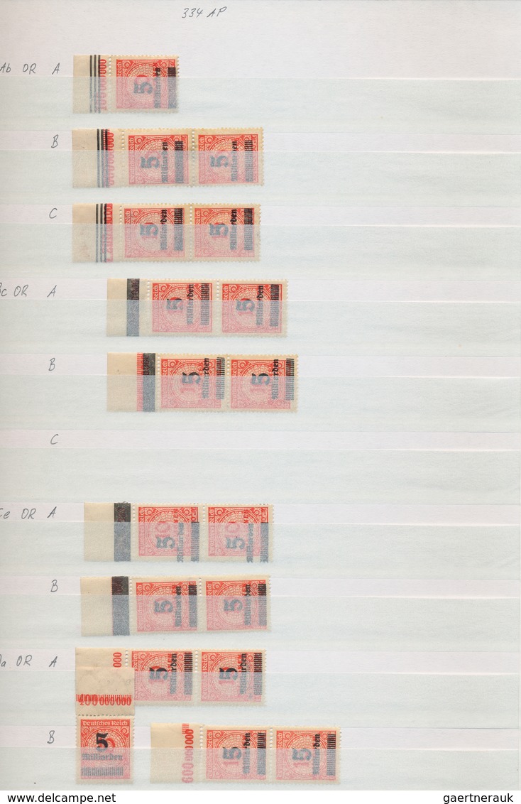 Deutsches Reich - Inflation: 1921/1923, Bestand In Drei Steckbüchern Mit Schwerpunkt Bei Den Ca. 230 - Collections