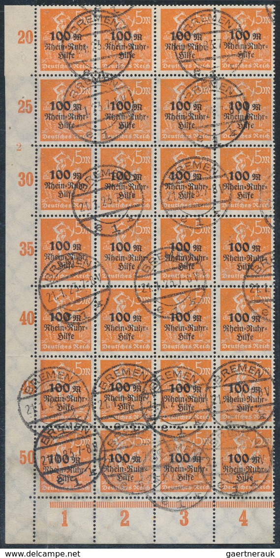 Deutsches Reich - Inflation: 1922/1923, Ordner Mit Dienstmarkenbriefen Und Bogeteilen Inflationsmark - Collections