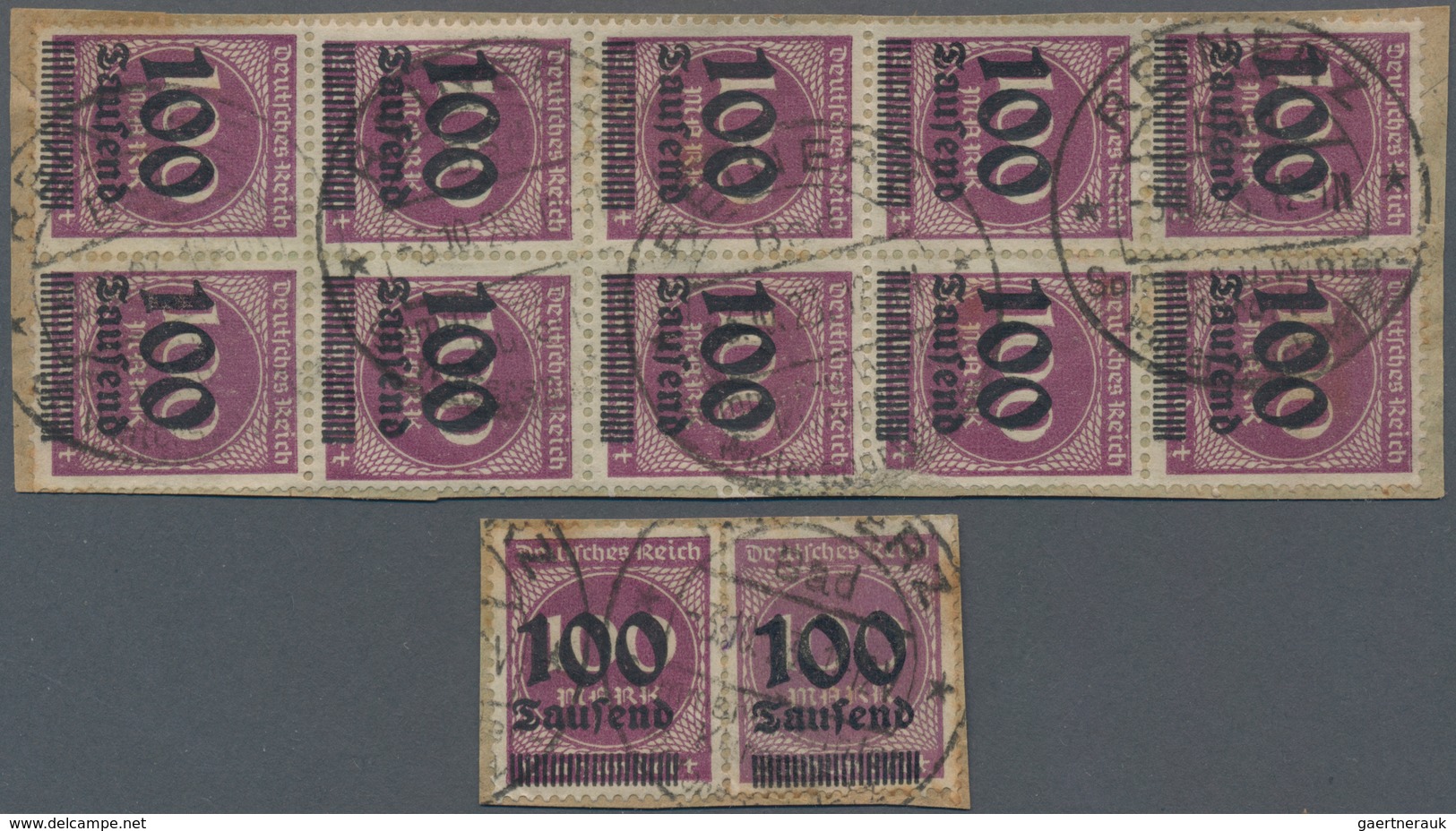 Deutsches Reich - Inflation: 1923, Aufdrucke OPD Breslau, 100 Tsd Auf 100 Mark Dunkelgraupurpur, 10e - Colecciones