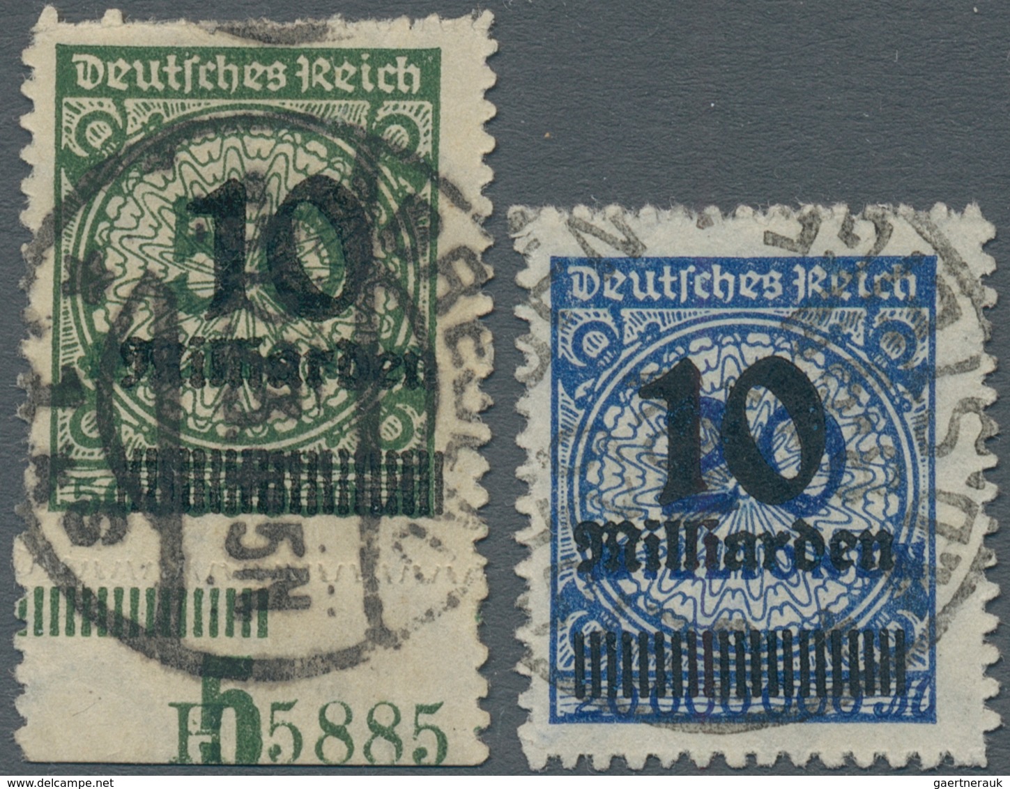 Deutsches Reich - Inflation: 1923, Korbdeckel-Muster, Partie Von 51 Gestempelten Marken Je Gepr. Inf - Colecciones