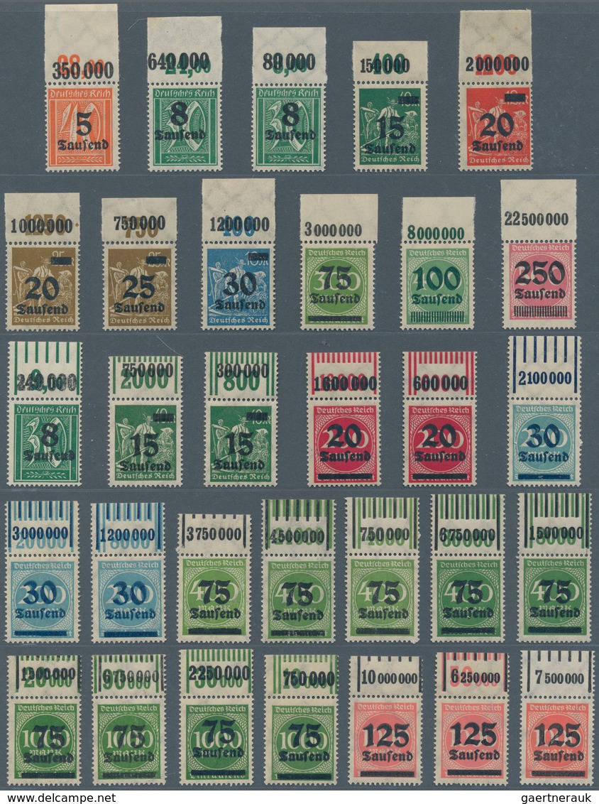 Deutsches Reich - Inflation: 1923, Schöner Sammlungsteil Nur Hochinflation Einschließlich Dienstmark - Collections