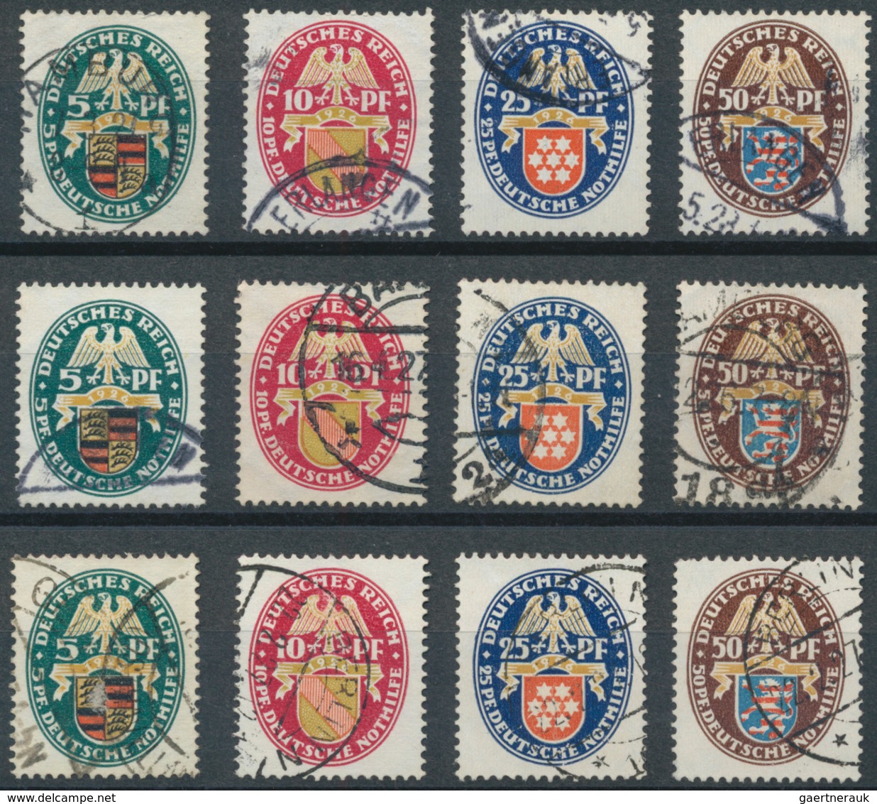 Deutsches Reich - Weimar: 1924/26, Kleiner Lagerbestand Auf Ca. 75 C5-Steckkarten, Ungestempelt Und - Sammlungen