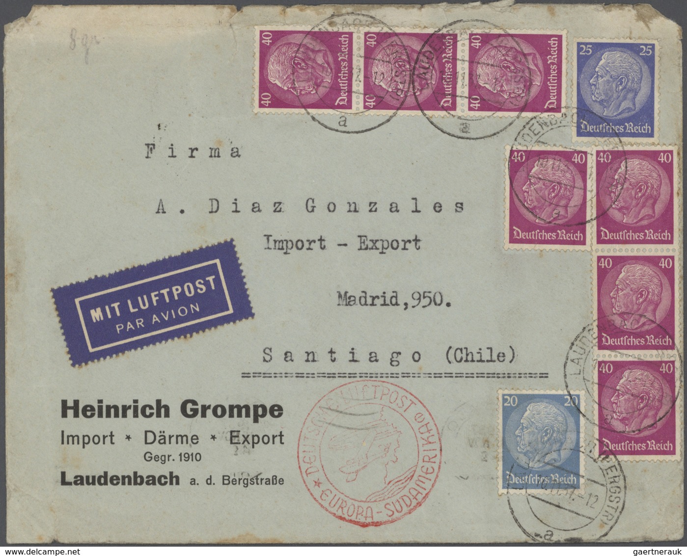 Deutsches Reich - Weimar: 1932 Ff. - HINDENBURG: Sehr Interessante Spezialsammlung Von über 80 Beleg - Collections