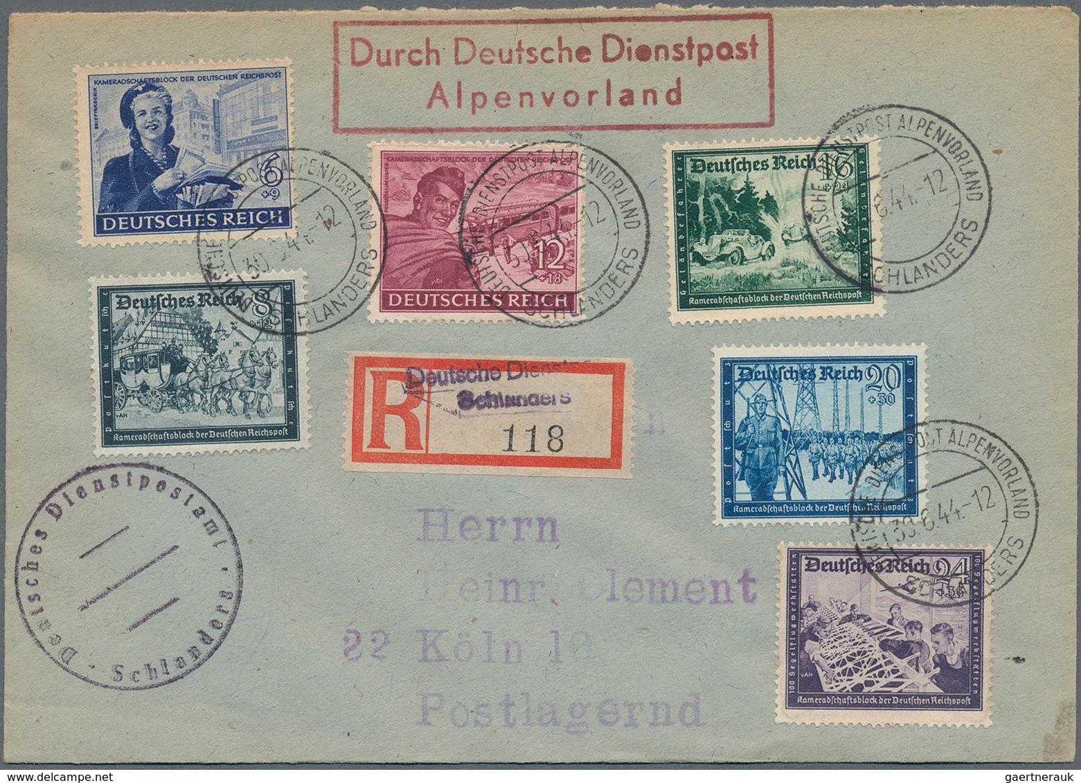 Deutsches Reich - 3. Reich: 1923/1944, Partie Von 18 Belegen (meist III.Reich), Dabei Attraktive Sat - Used Stamps