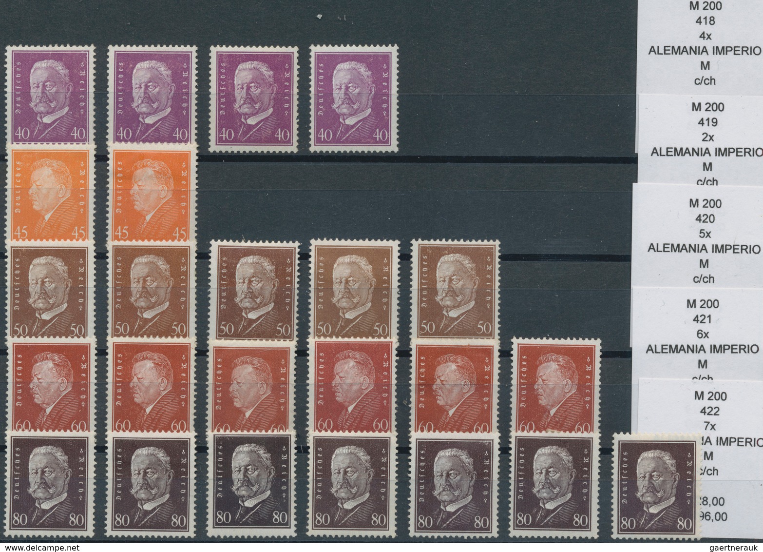 Deutsches Reich - 3. Reich: 1927/45, Ungestempelter Dublettenbestand Vorwiegend Ungebraucht In Unter - Used Stamps