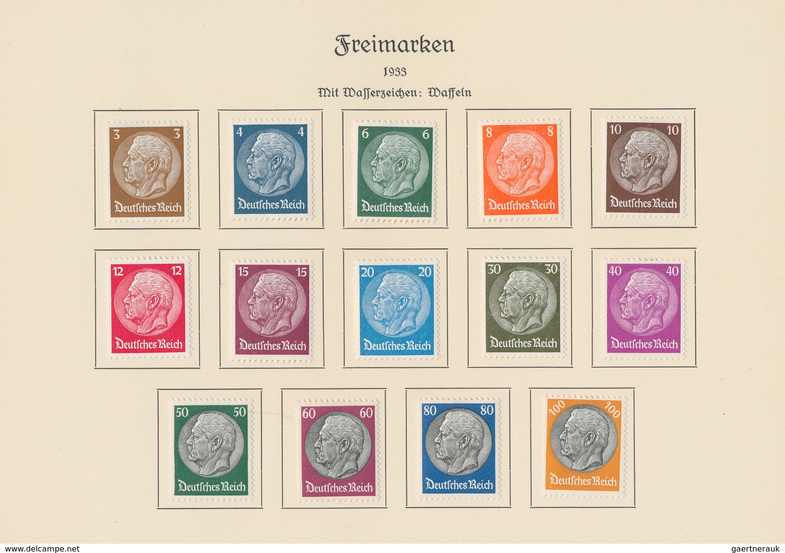 Deutsches Reich - 3. Reich: 1933/1938, Kleine Sammlung Auf Zeitgenössichen Kleinformatigen KA-BE Vor - Used Stamps