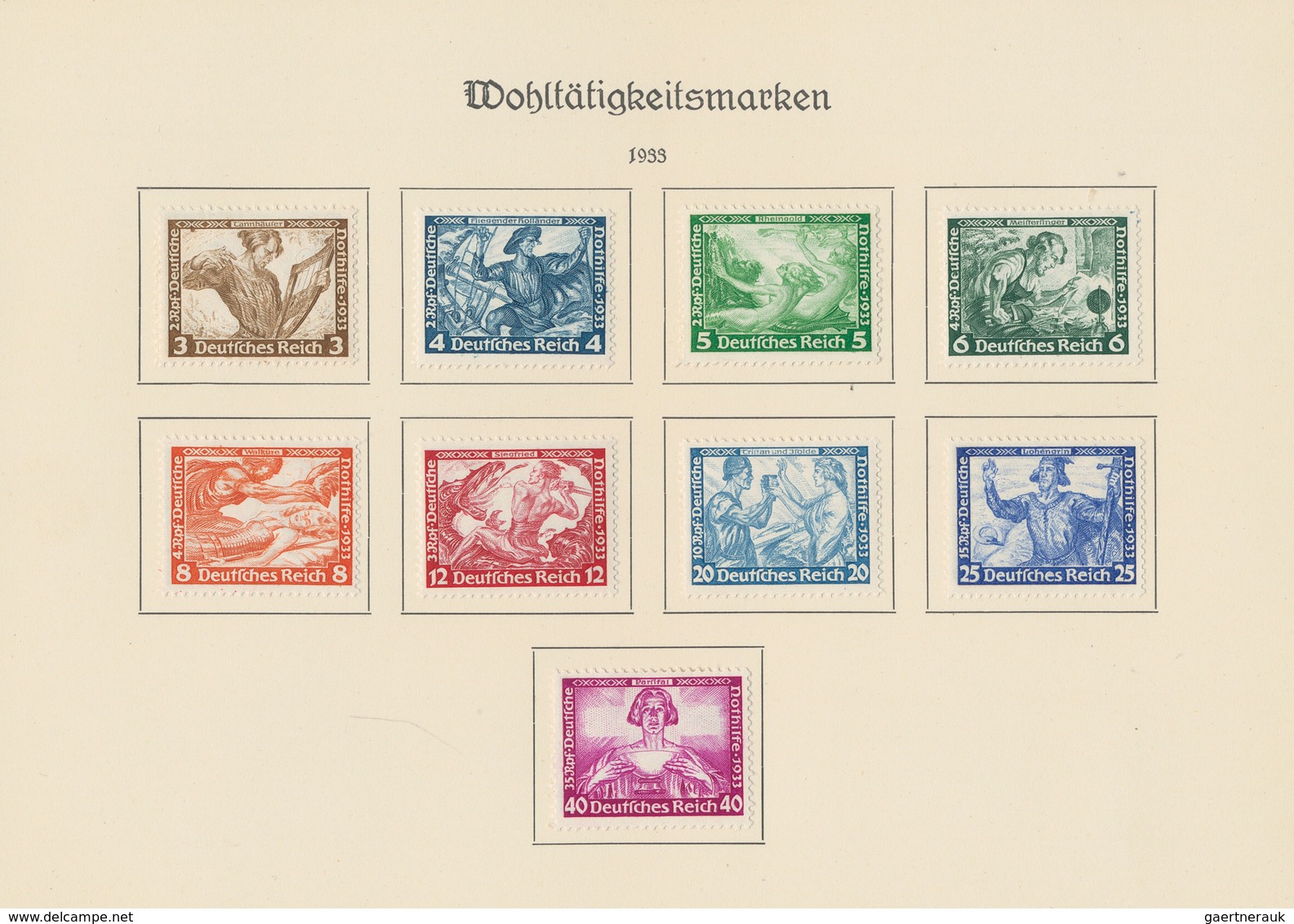 Deutsches Reich - 3. Reich: 1933/1938, Kleine Sammlung Auf Zeitgenössichen Kleinformatigen KA-BE Vor - Used Stamps