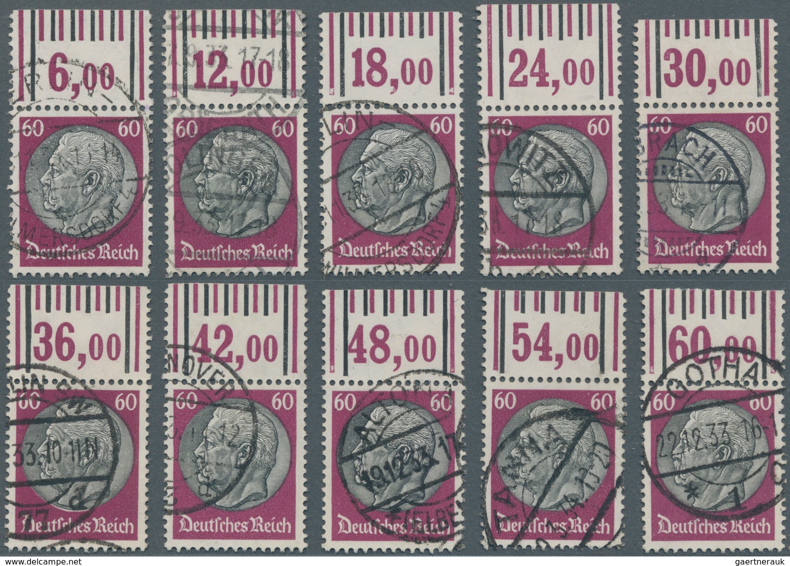 Deutsches Reich - 3. Reich: 1933/1944, Sauber Gestempelte Partie Mit Etlichen Ideal Entwerteten Stüc - Used Stamps