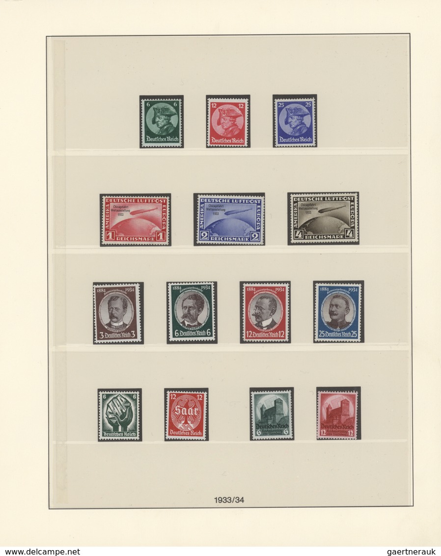 Deutsches Reich - 3. Reich: 1933/1945, In Den Hauptnummern Komplette, Meist Postfrisch Geführte Samm - Used Stamps