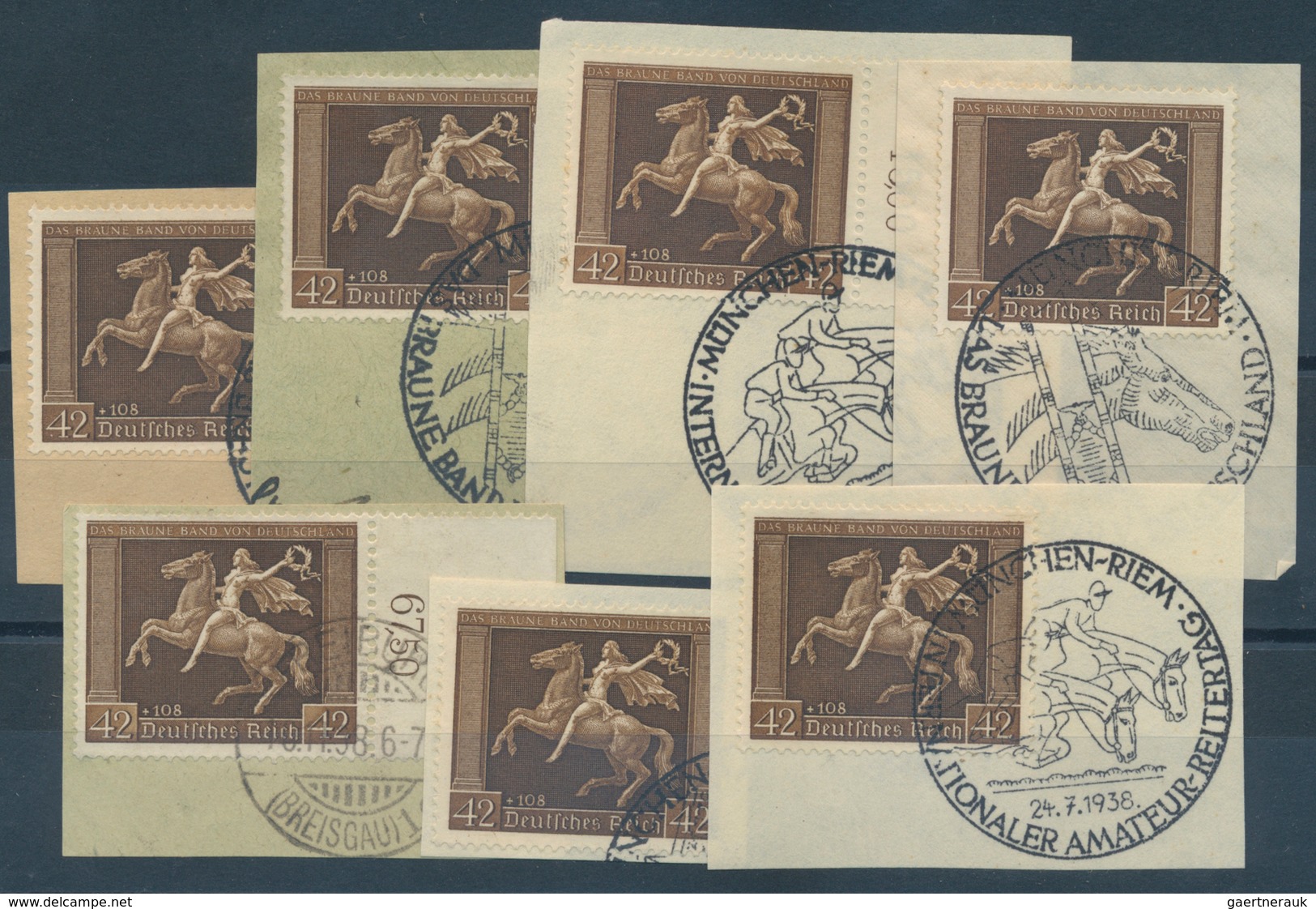 Deutsches Reich - 3. Reich: 1934/1942, Herrlich Gestempelte Partie Mit Meist Ausgaben Braunes Band M - Used Stamps