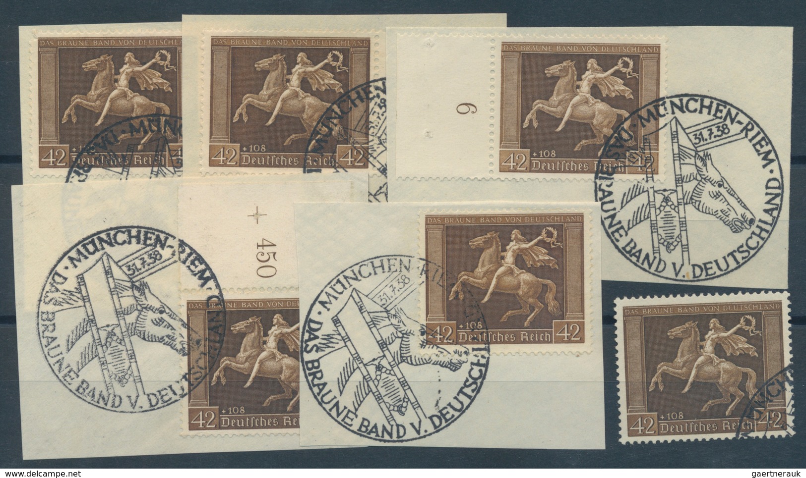 Deutsches Reich - 3. Reich: 1934/1942, Herrlich Gestempelte Partie Mit Meist Ausgaben Braunes Band M - Used Stamps