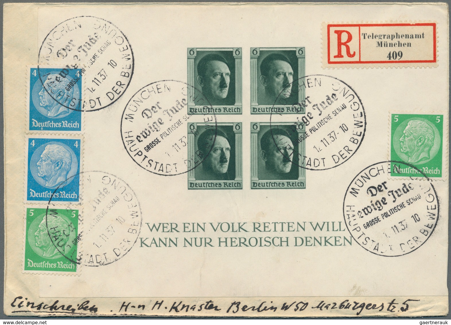 Deutsches Reich - 3. Reich: 1934/1944, Lot Von 13 Briefen Und Karten (einmal Feldpost), Dabei Nette - Oblitérés