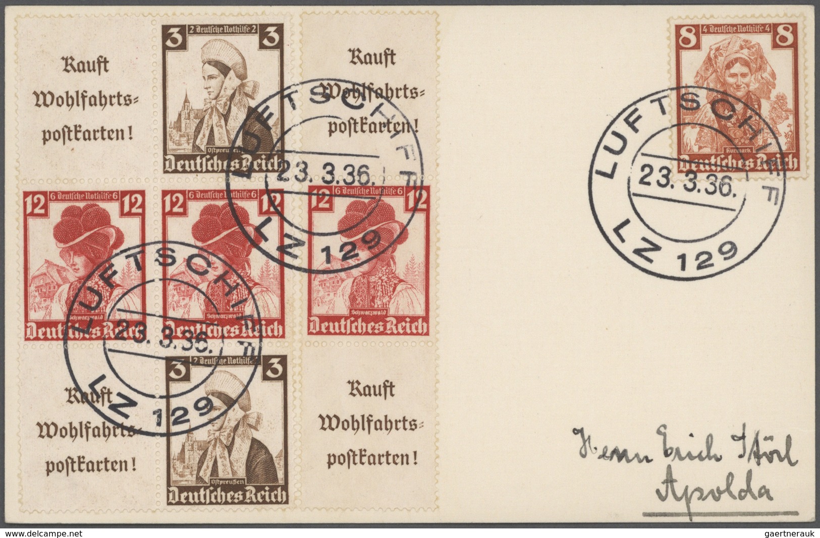 Deutsches Reich - 3. Reich: 1935/1936, VOLKSTRACHTEN Und OLYMPIA Spezialsammlung Mit Diversen Zusamm - Used Stamps