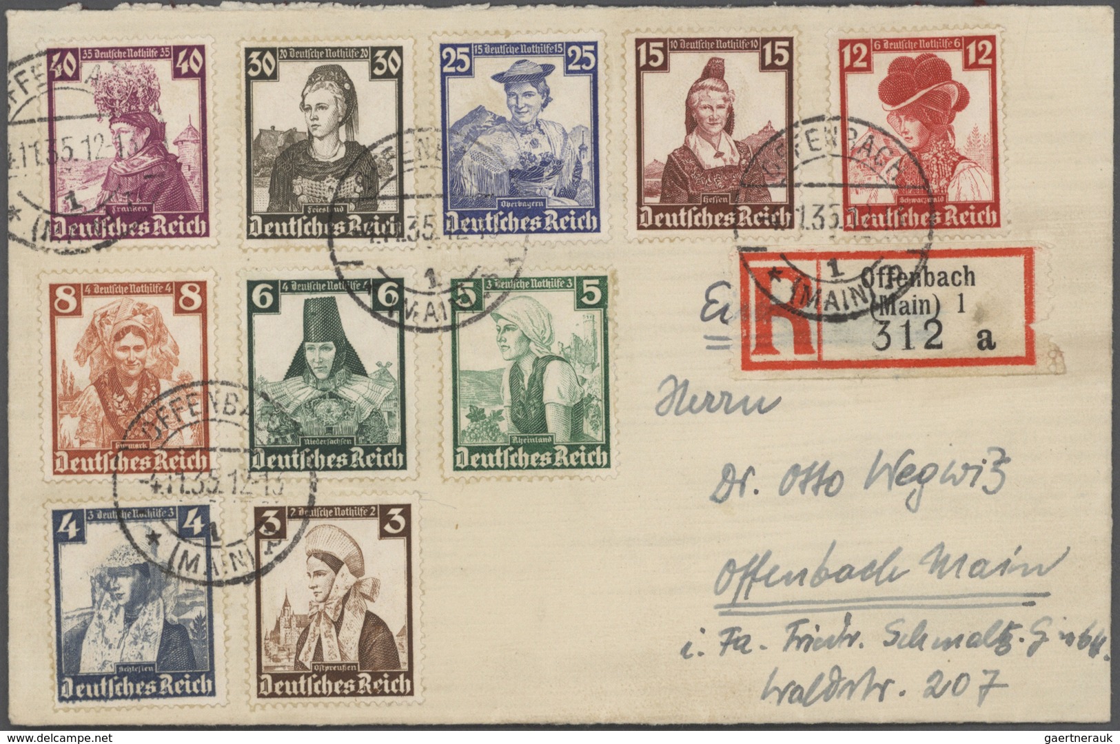 Deutsches Reich - 3. Reich: 1935/1936, VOLKSTRACHTEN Und OLYMPIA Spezialsammlung Mit Diversen Zusamm - Used Stamps