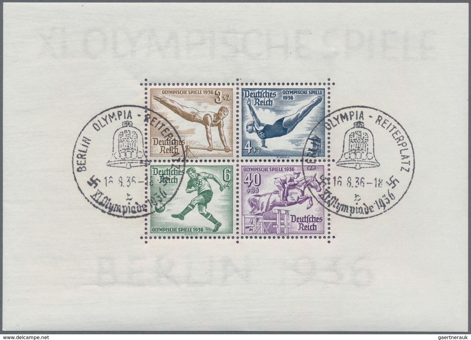 Deutsches Reich - 3. Reich: 1936-1937, Partie Mit 5 Blöcken, Dabei Olympiade Blockpaar Postfrisch (v - Used Stamps