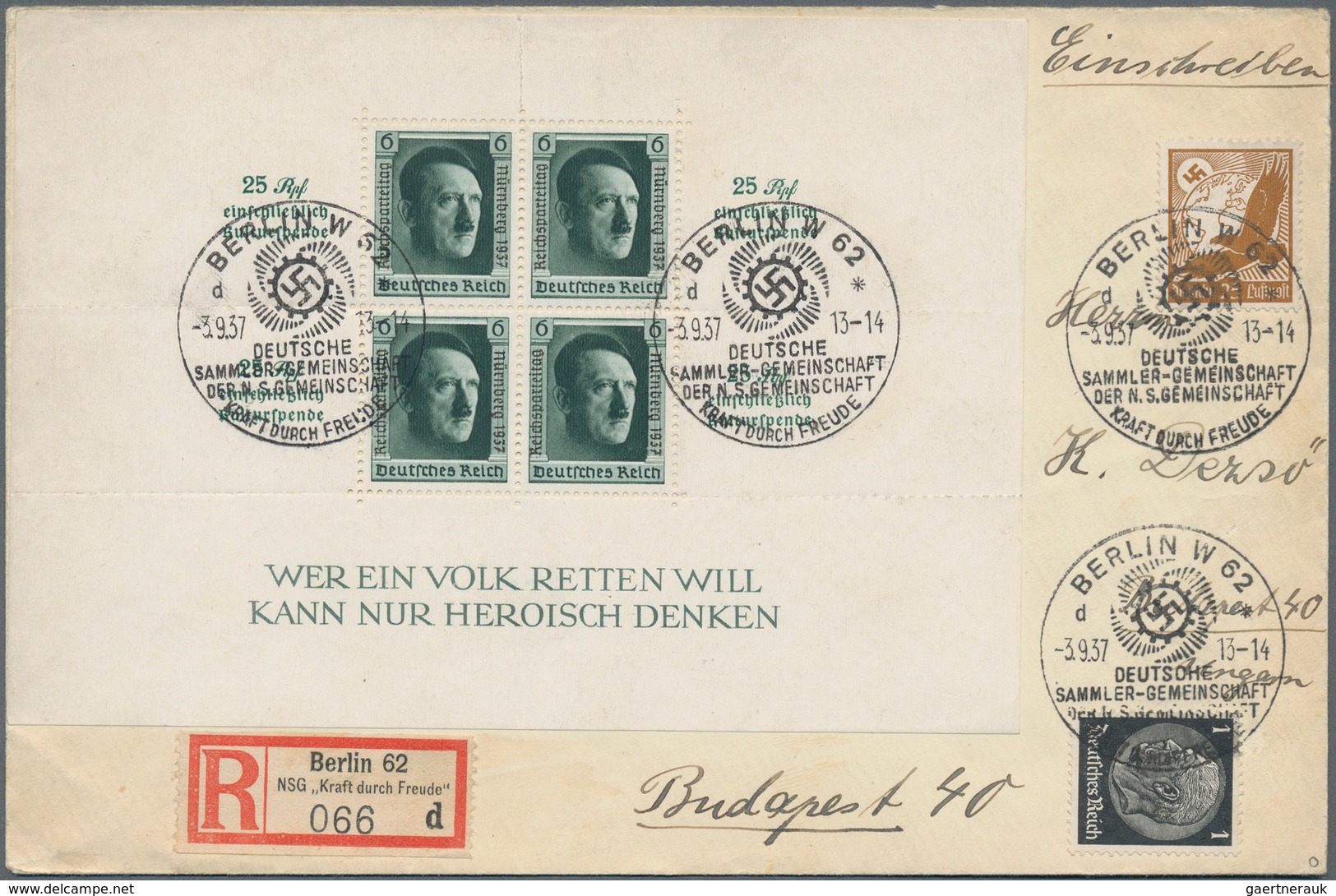 Deutsches Reich - 3. Reich: 1939/1945, Vielseitige Zusammenstellung In Zwei Ringalben Mit über 100 B - Used Stamps