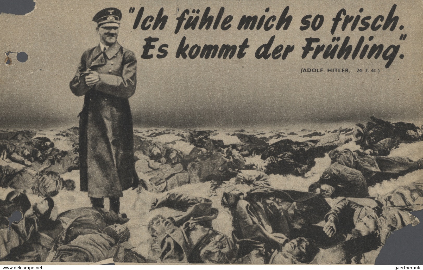 Deutsches Reich - 3. Reich: 1942/1945, ALLIIERTE PROPAGANDA-FLUGBLÄTTER, vielseitige Sammlung von ca