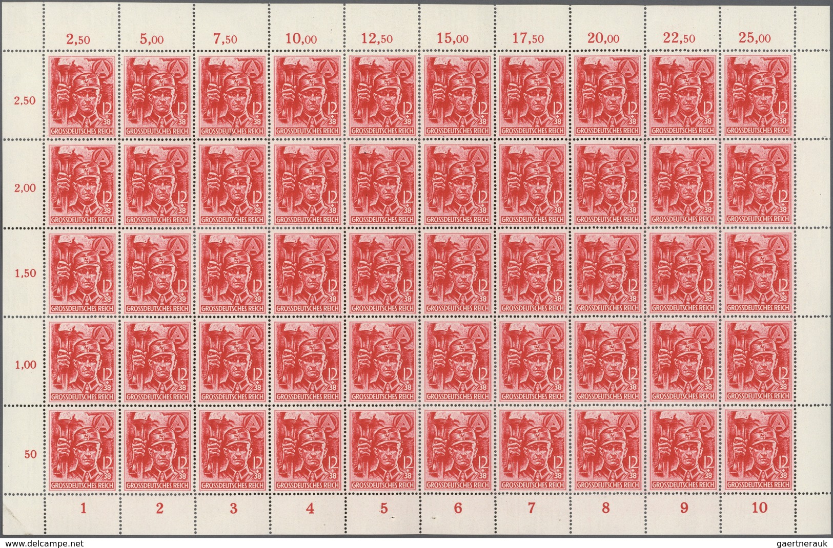 Deutsches Reich - 3. Reich: 1945, SA/SS Gezähnt Je Im (gefalteten) Orginalbogen Zu 50 Marken, Postfr - Used Stamps
