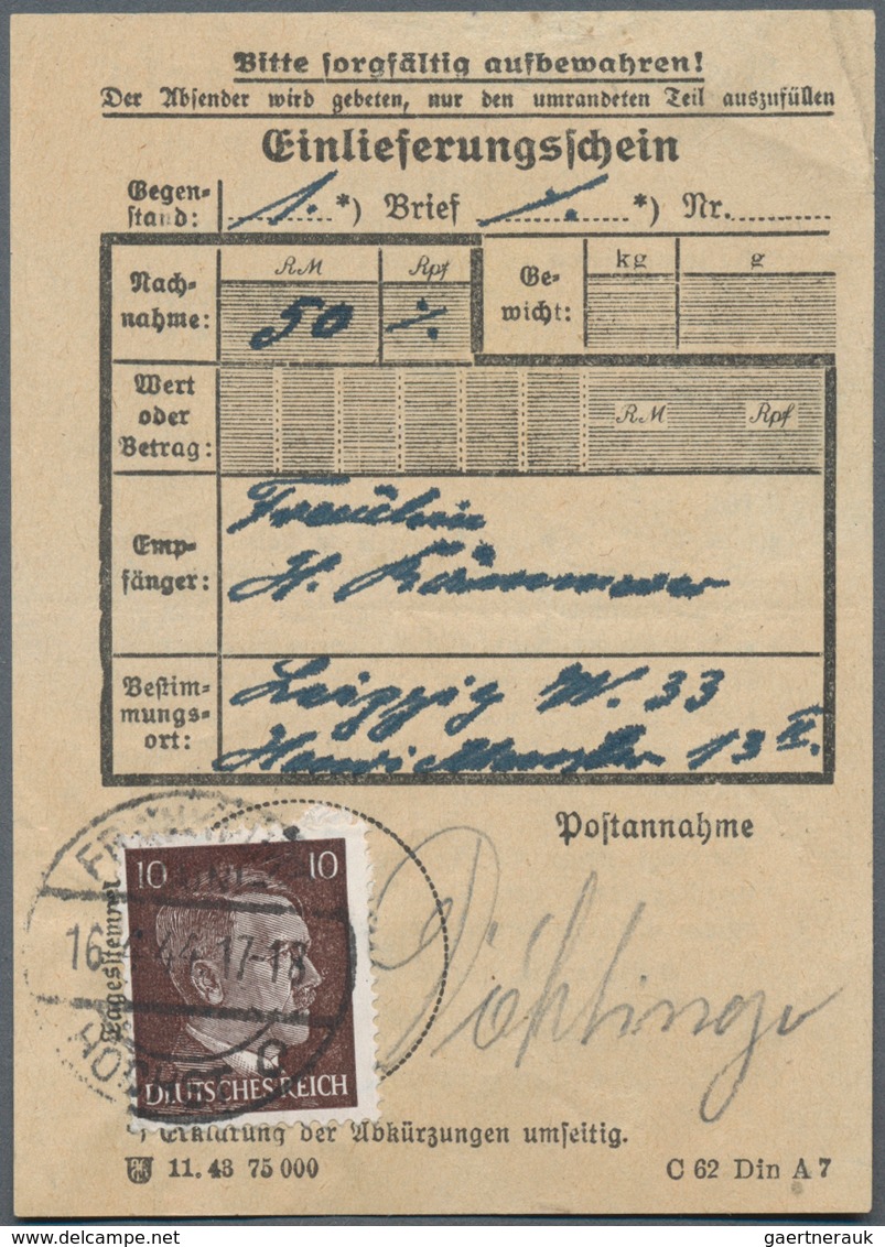 Deutsches Reich - 3. Reich: 11933/1945 (ca.), Partie Von Ca. 150 Belegen, Dabei Auch, Ansichtskarten - Used Stamps