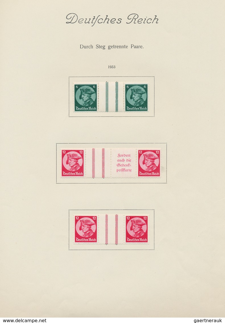 Deutsches Reich - Zusammendrucke: 1916/1941, Schöne Sammlung Zusammendrucke, Sauber Mit Falz Auf Alt - Se-Tenant