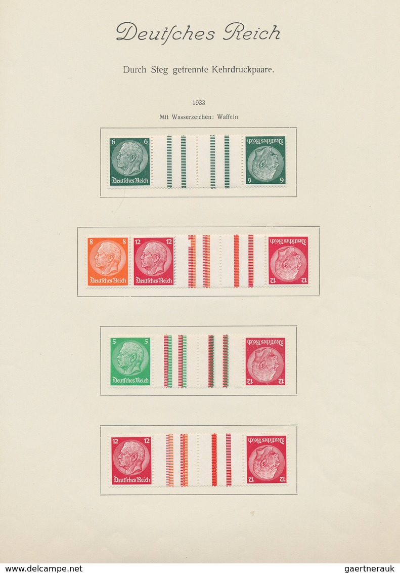 Deutsches Reich - Zusammendrucke: 1916/1941, Schöne Sammlung Zusammendrucke, Sauber Mit Falz Auf Alt - Se-Tenant