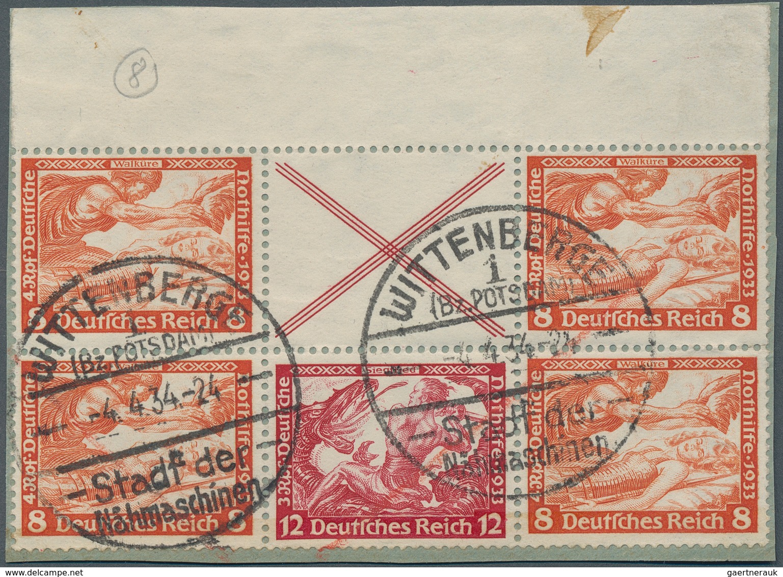 Deutsches Reich - Zusammendrucke: 1933, Wagner, Suaber Rundgestempelte Partie Von Zusammendruck-Komb - Se-Tenant