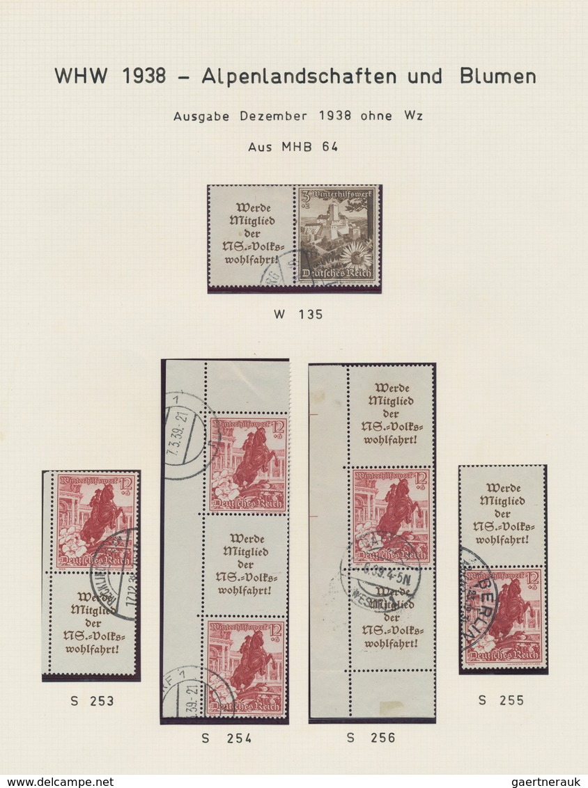 Deutsches Reich - Zusammendrucke: 1933/1941, sauber gestempelte Sammlung der Zusammendruck-Kombinati