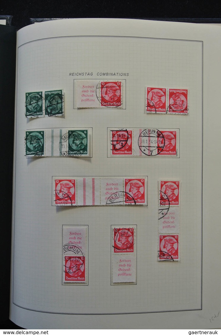 Deutsches Reich - Zusammendrucke: 1933-1942: Very Well Filled, Used Collection Combinations Of Germa - Zusammendrucke