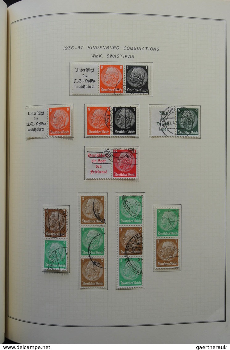 Deutsches Reich - Zusammendrucke: 1933-1942: Very well filled, used collection combinations of Germa