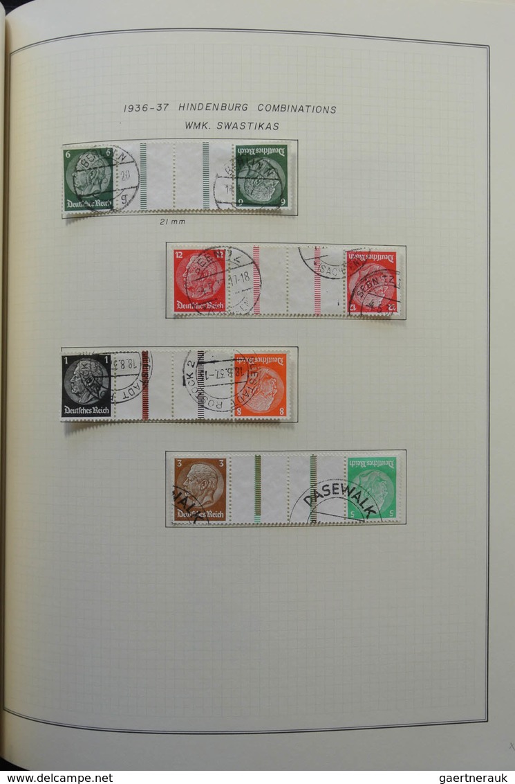 Deutsches Reich - Zusammendrucke: 1933-1942: Very well filled, used collection combinations of Germa