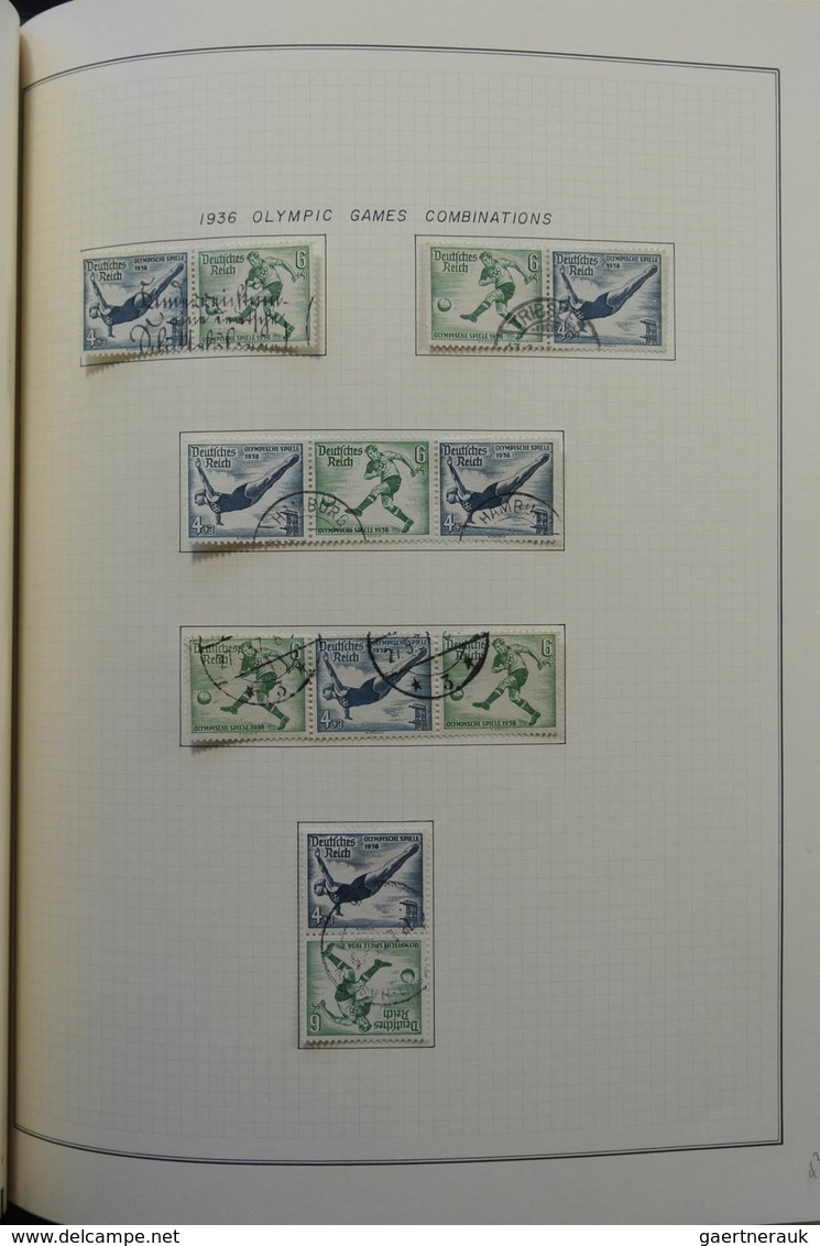 Deutsches Reich - Zusammendrucke: 1933-1942: Very well filled, used collection combinations of Germa