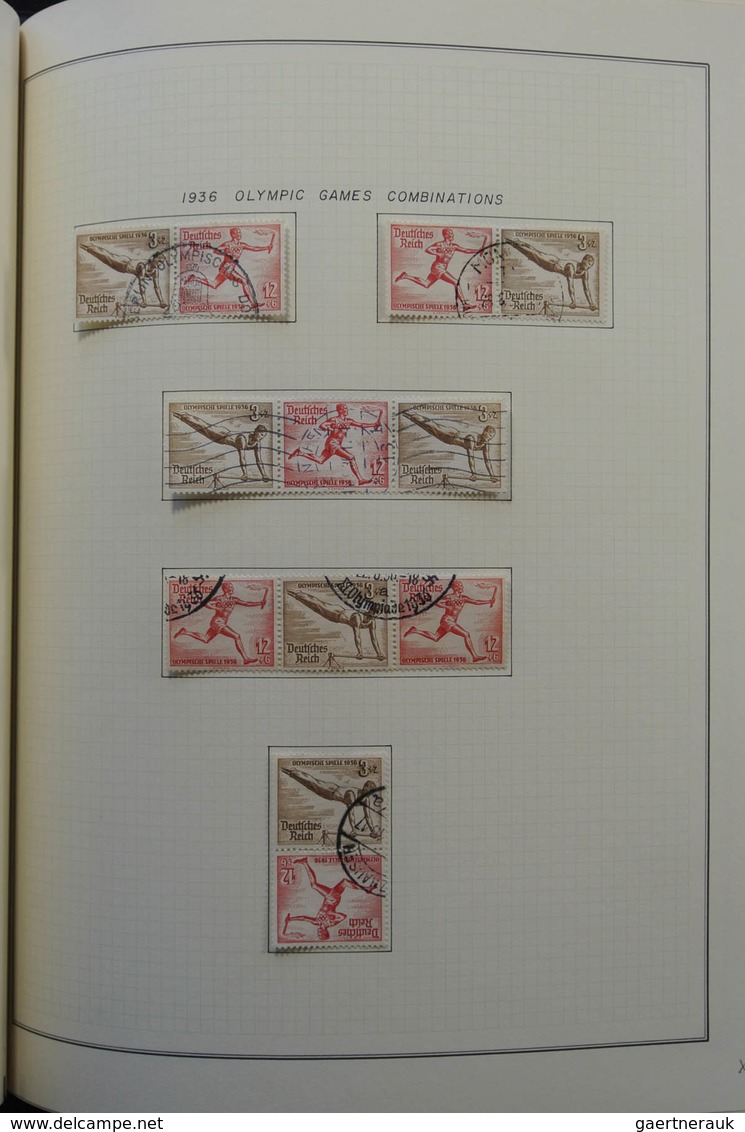 Deutsches Reich - Zusammendrucke: 1933-1942: Very well filled, used collection combinations of Germa