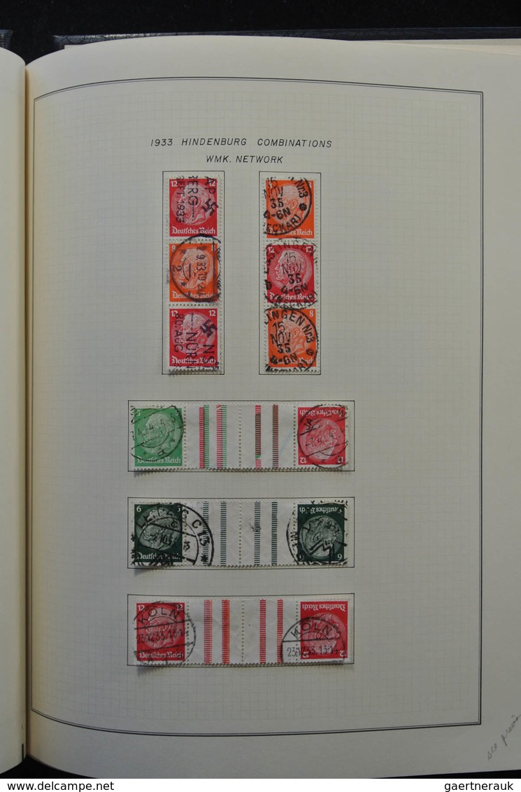 Deutsches Reich - Zusammendrucke: 1933-1942: Very well filled, used collection combinations of Germa