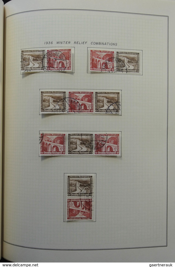 Deutsches Reich - Zusammendrucke: 1933-1942: Very well filled, used collection combinations of Germa