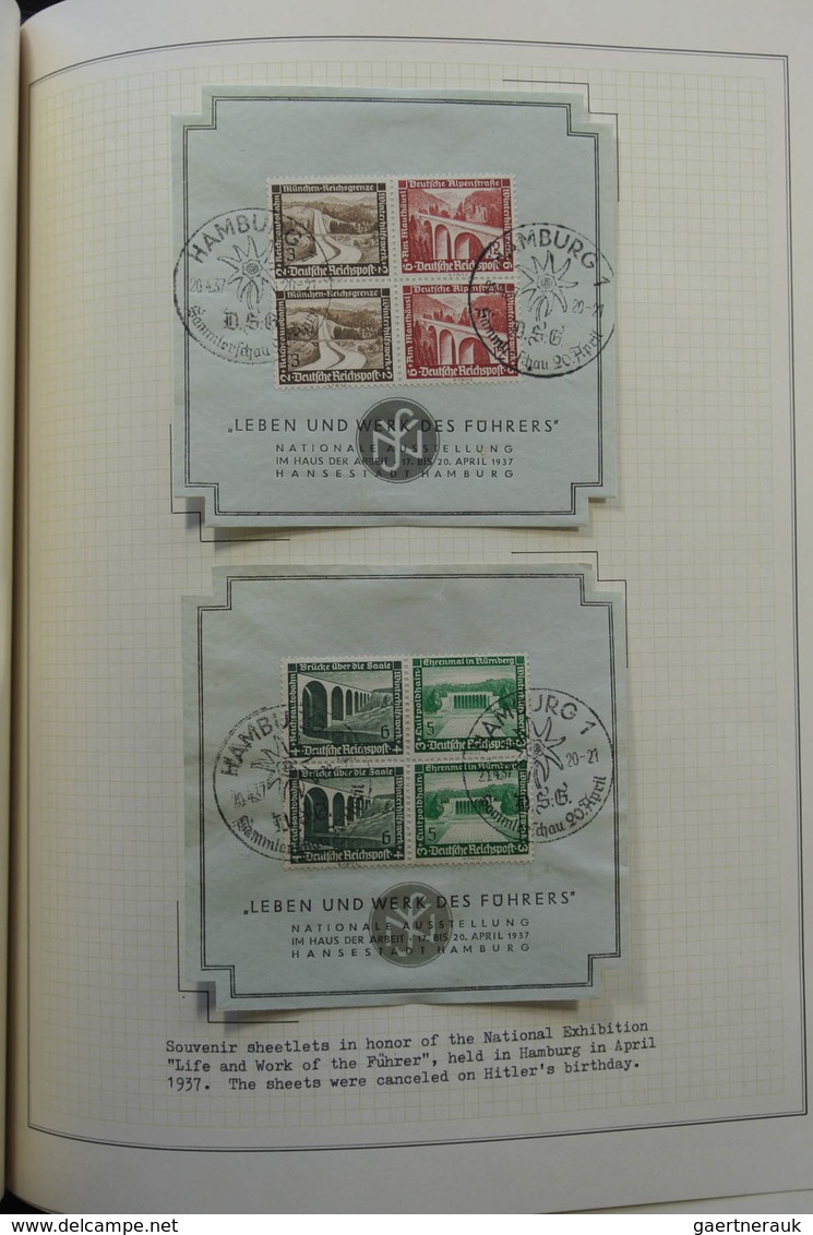 Deutsches Reich - Zusammendrucke: 1933-1942: Very well filled, used collection combinations of Germa