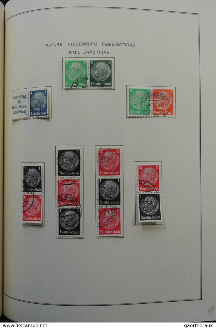 Deutsches Reich - Zusammendrucke: 1933-1942: Very well filled, used collection combinations of Germa