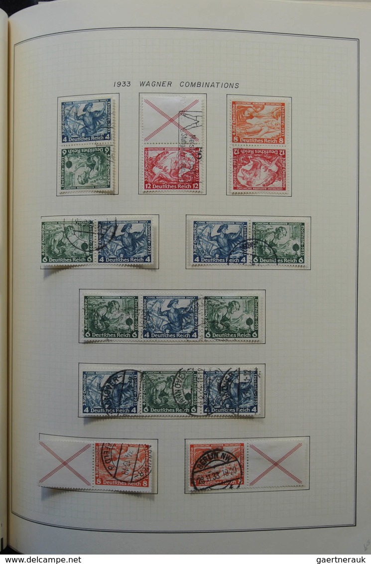 Deutsches Reich - Zusammendrucke: 1933-1942: Very well filled, used collection combinations of Germa