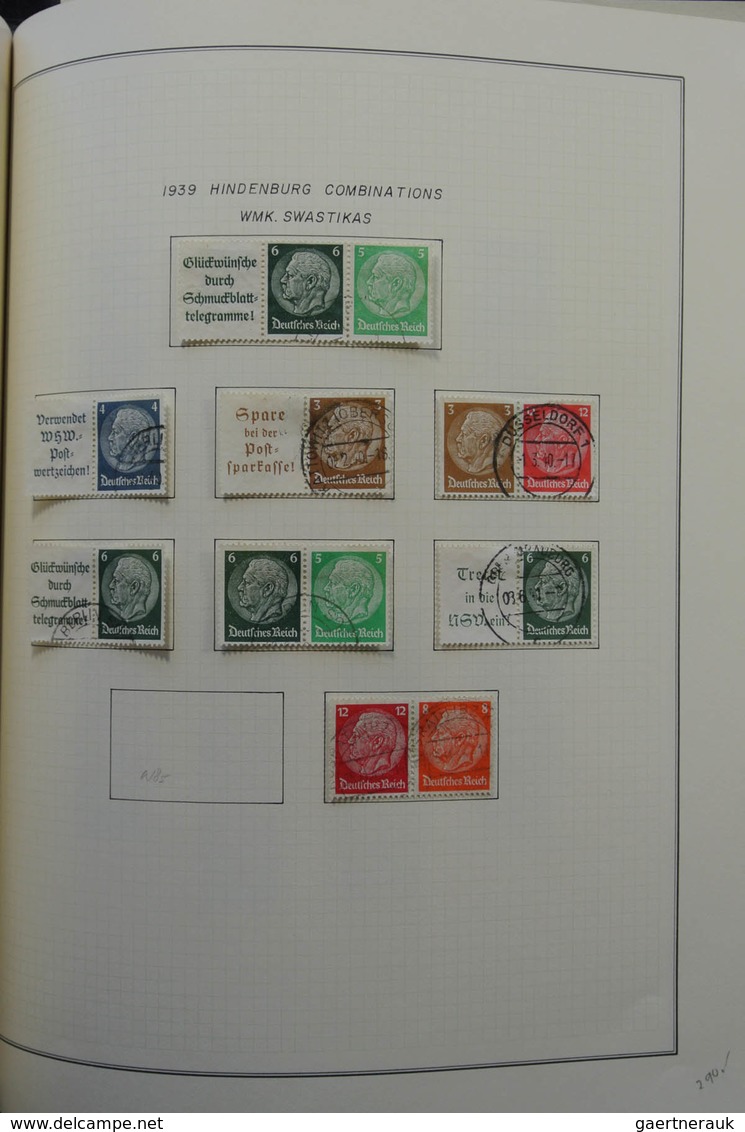 Deutsches Reich - Zusammendrucke: 1933-1942: Very well filled, used collection combinations of Germa