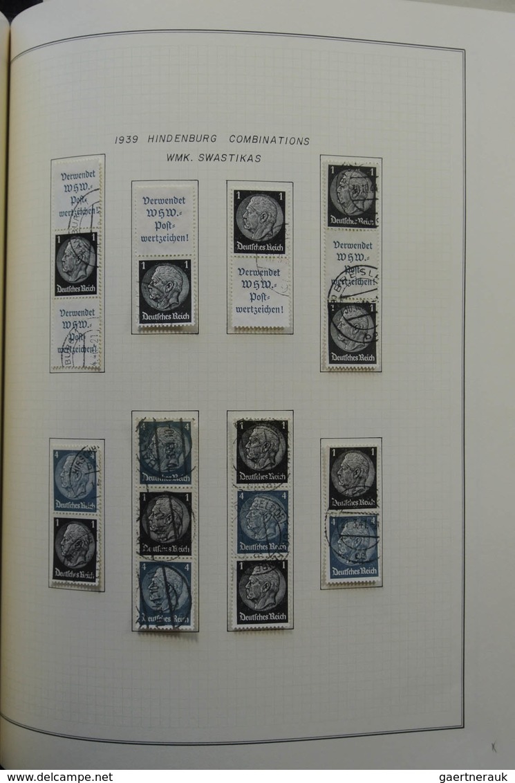 Deutsches Reich - Zusammendrucke: 1933-1942: Very well filled, used collection combinations of Germa