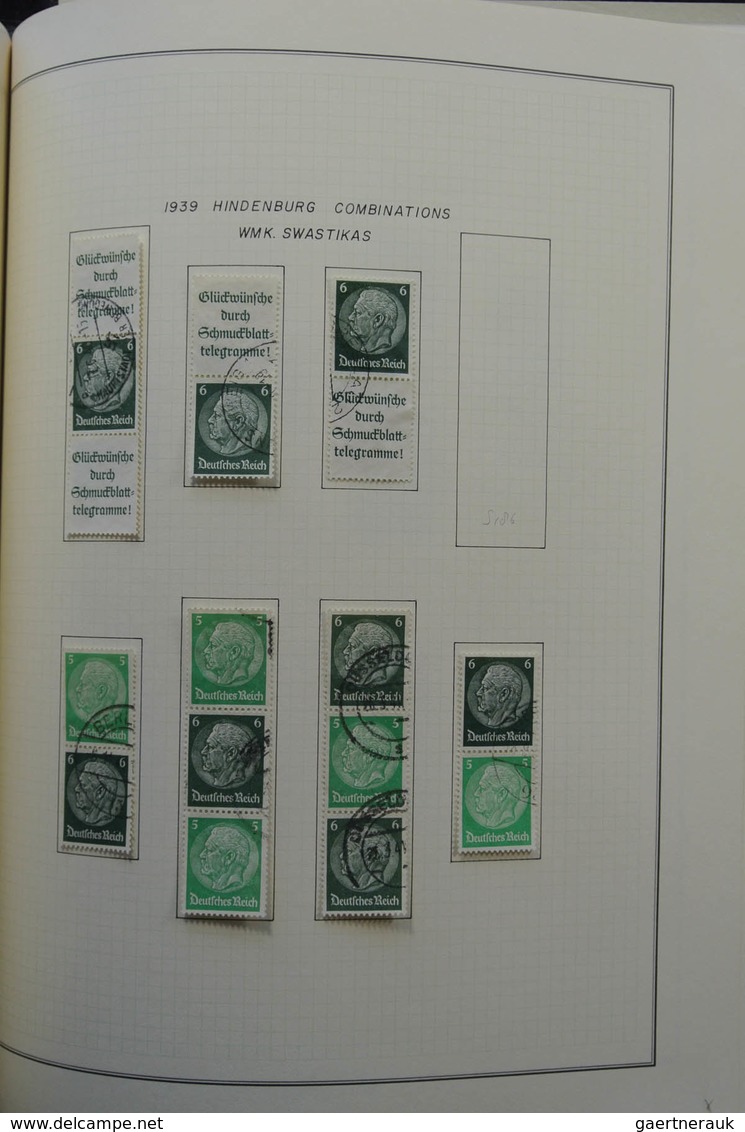 Deutsches Reich - Zusammendrucke: 1933-1942: Very well filled, used collection combinations of Germa