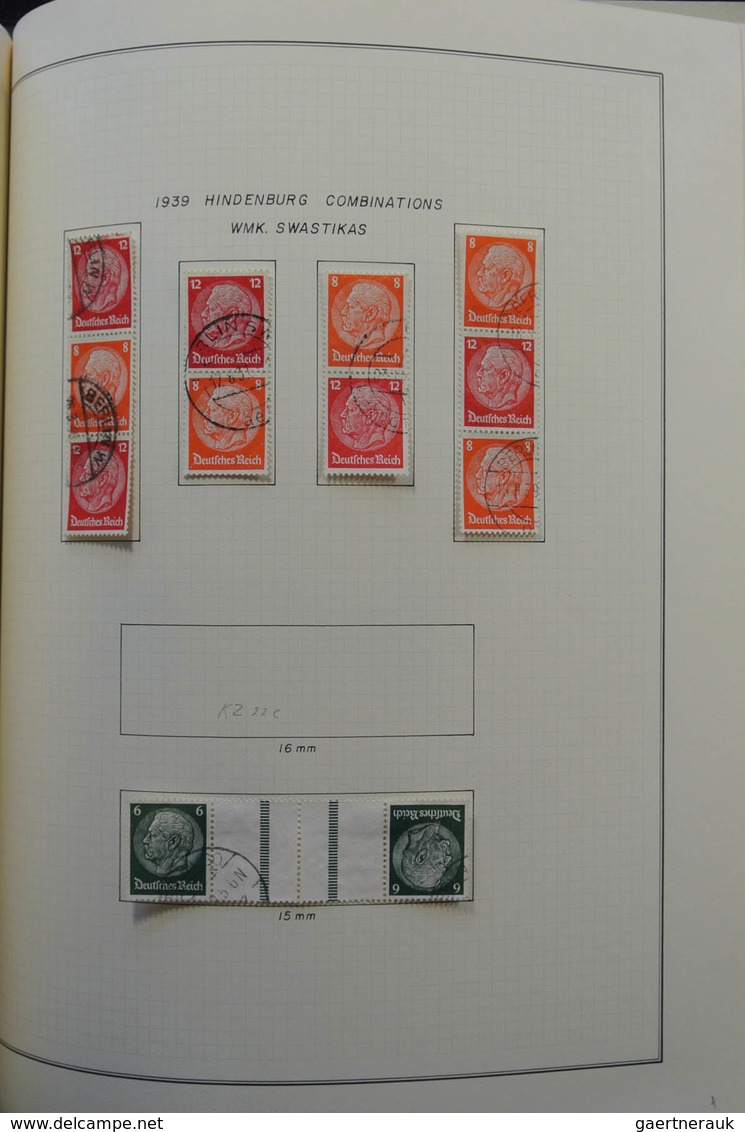 Deutsches Reich - Zusammendrucke: 1933-1942: Very well filled, used collection combinations of Germa