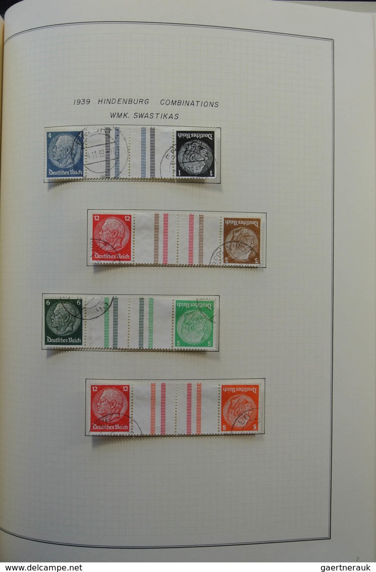 Deutsches Reich - Zusammendrucke: 1933-1942: Very well filled, used collection combinations of Germa