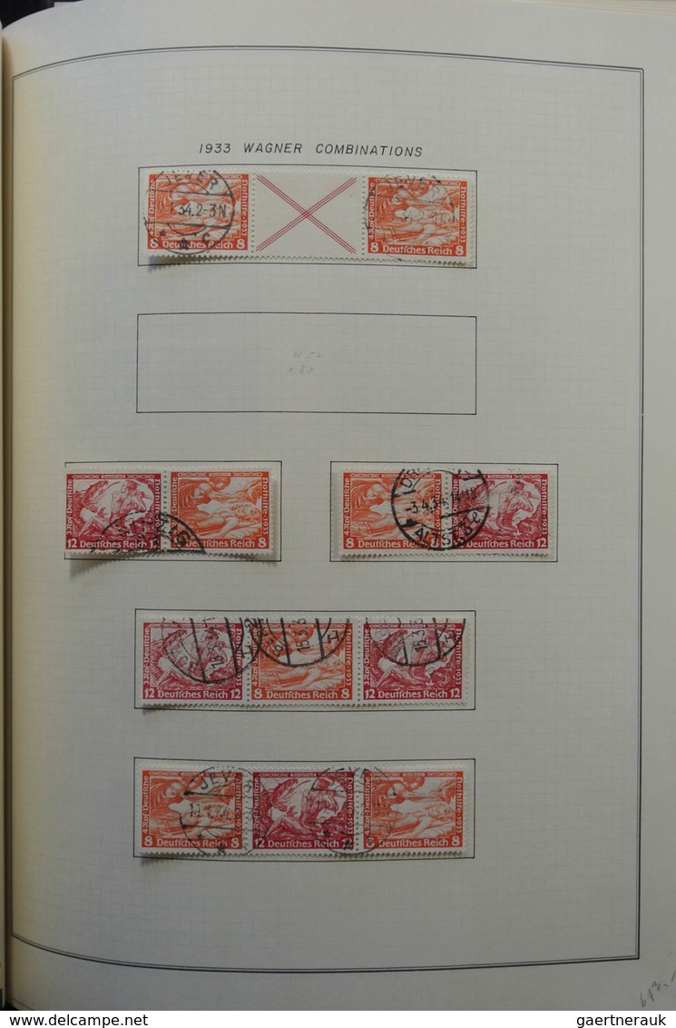 Deutsches Reich - Zusammendrucke: 1933-1942: Very well filled, used collection combinations of Germa