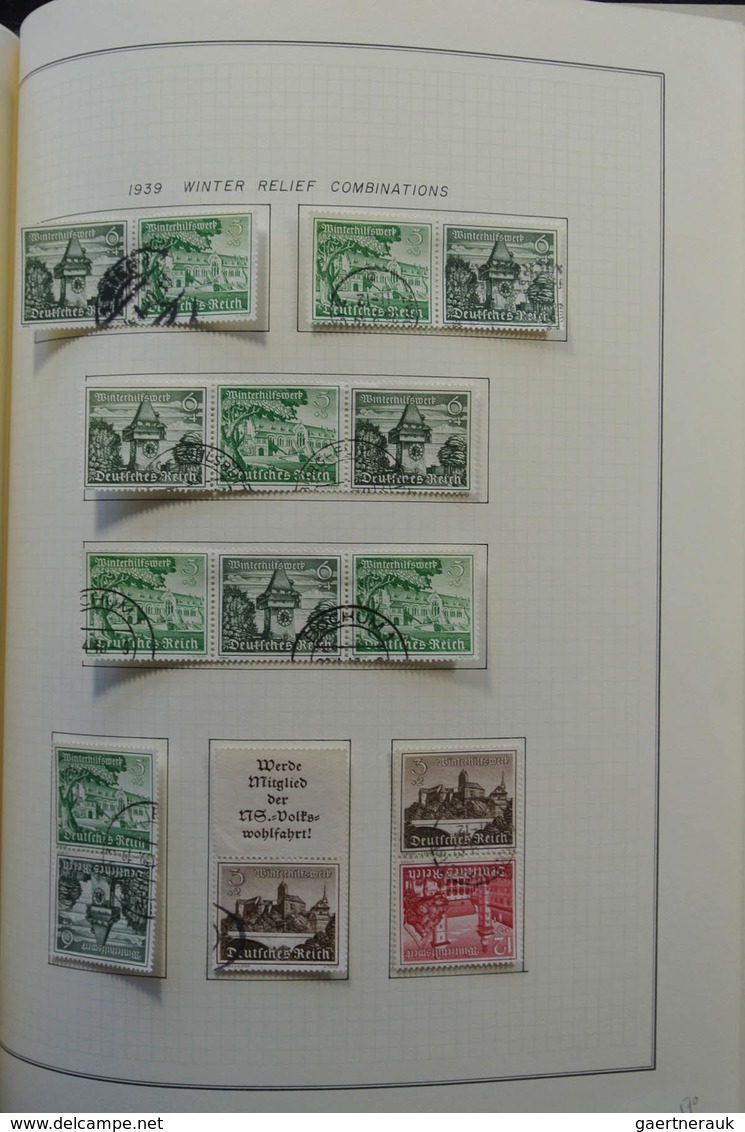 Deutsches Reich - Zusammendrucke: 1933-1942: Very well filled, used collection combinations of Germa